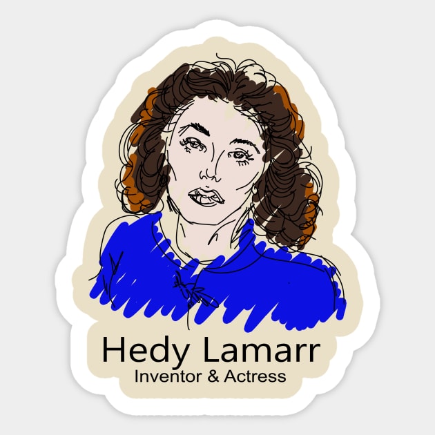 Historical Women in STEM, Hedy Lamarr Sticker by CatsandBats